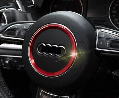 Anello Rosso Adesivo In Metallo Per Volante S Line Accessori Audi